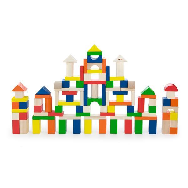 

Кубики Viga Toys Большая стройка 100 шт., 2,5 см (50334)