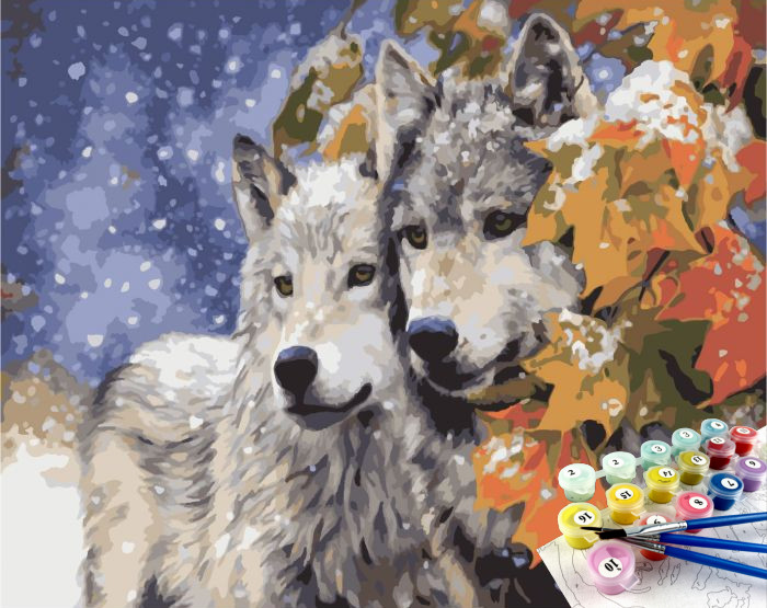 

Картина по номерам Идейка Животные "Пара волков" 40х50см