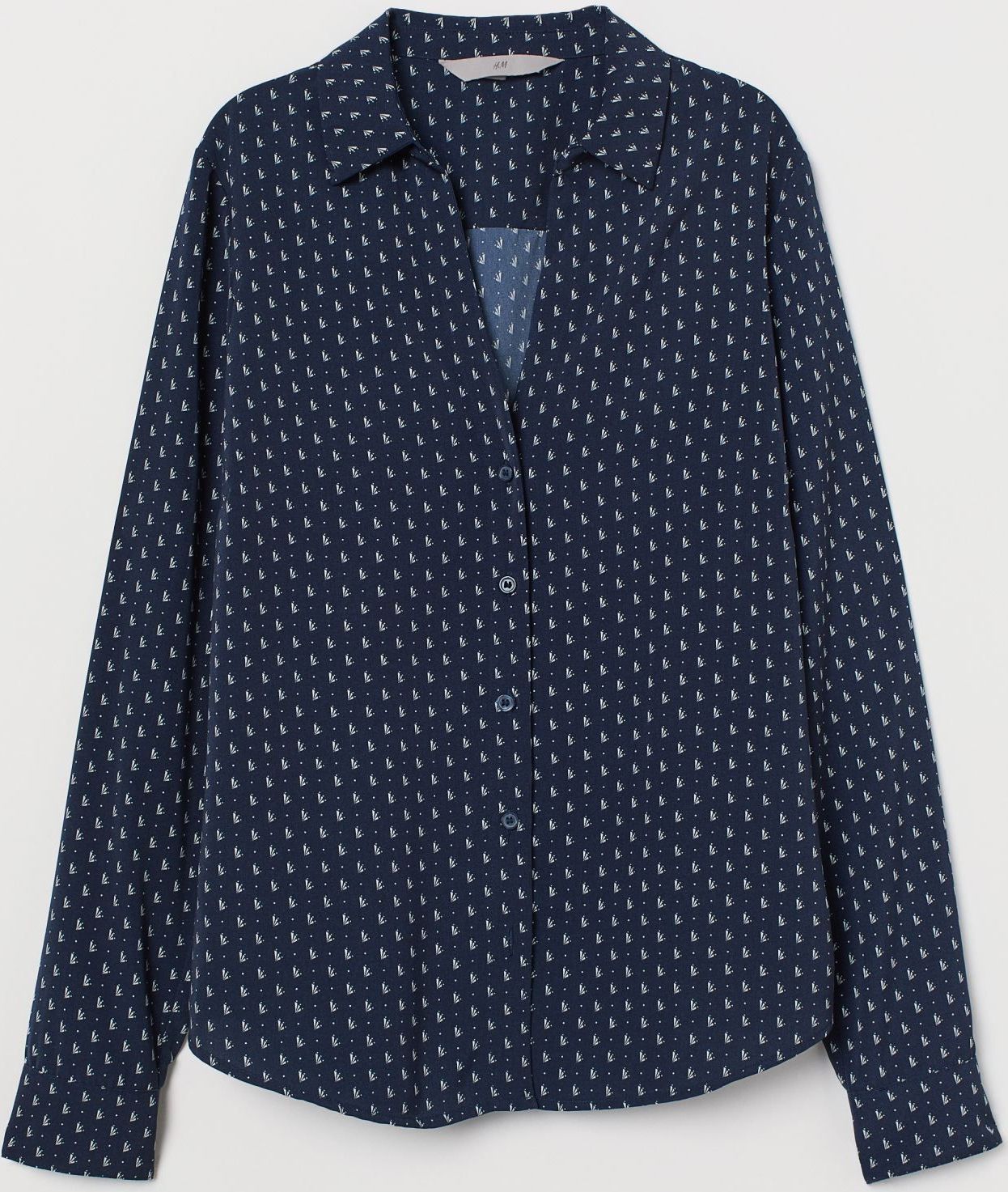 

Блузка H&M 1012-7628469 38 Темно-синяя