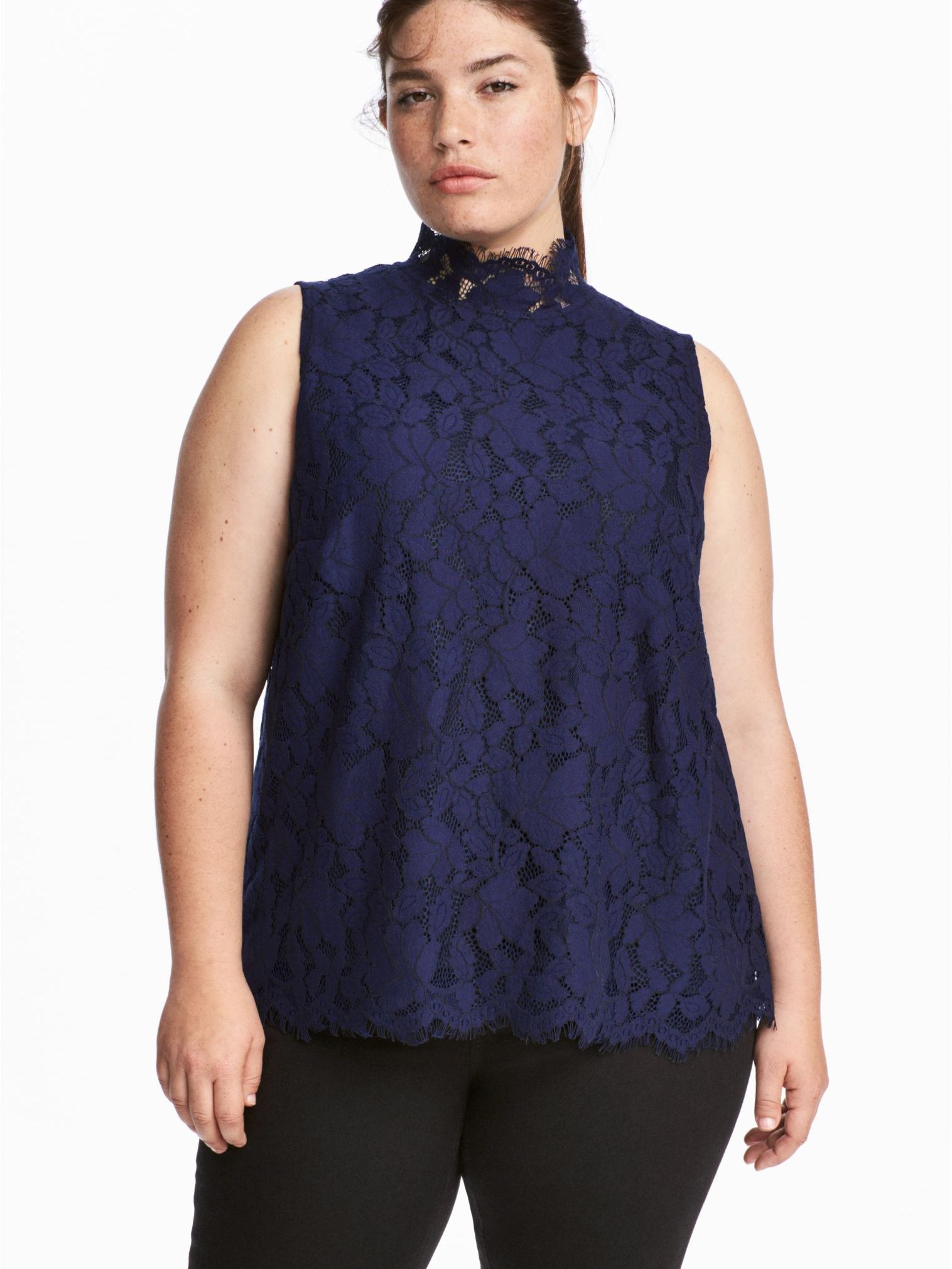 

Блузка H&M 1112-5379076 L Темно-синяя