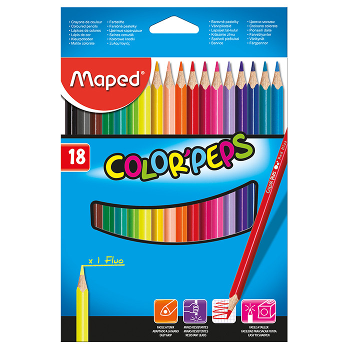 

Карандаши цветные Maped COLOR PEPS Classic 18цв (MP.183218)