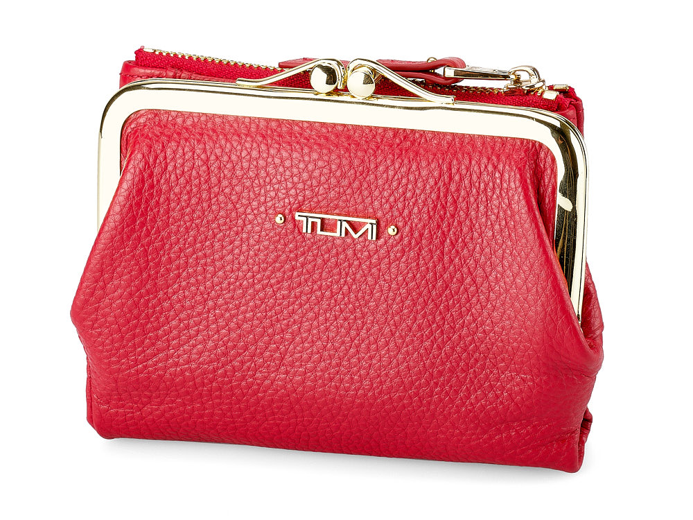 

Кожаный женский кошелек TUMI 1057 E Red красный