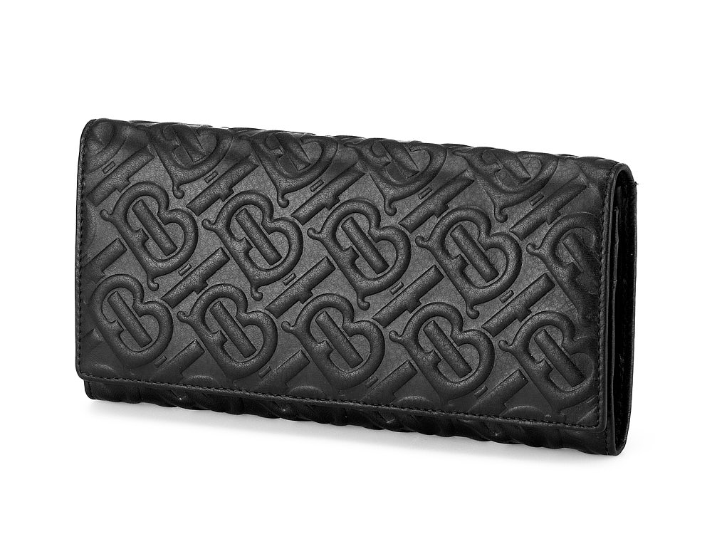 

Кожаный женский кошелёк из мягкой кожи Burberry 5631 A Black чёрный