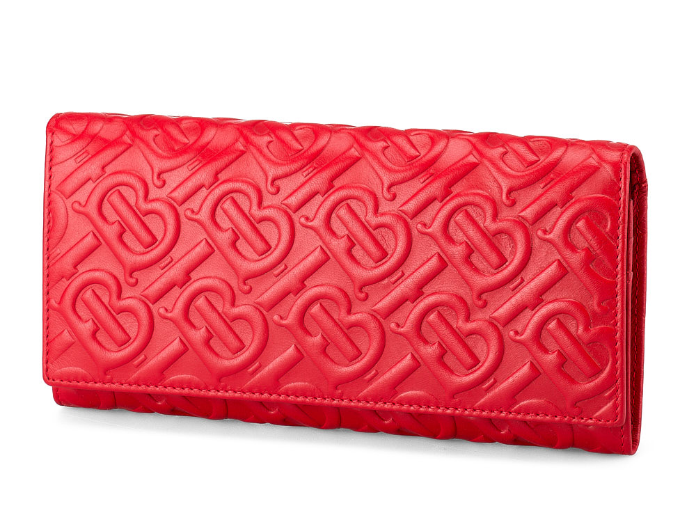 

Кожаный женский кошелёк из мягкой кожи Burberry 5631 E Red красный