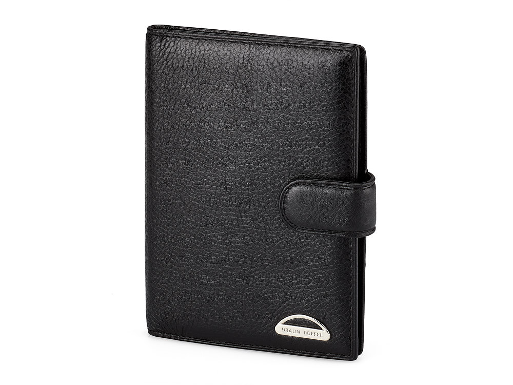 

Кожаная мужская обложка для документов Braun Buffel 9922 чёрная
