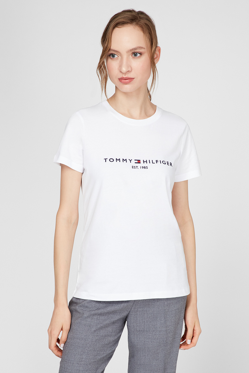 

Женская белая футболка Tommy Hilfiger L WW0WW28681