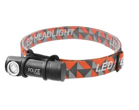 

Фонарь налобный Police W01-T6, аккумулятор, USB, магнит