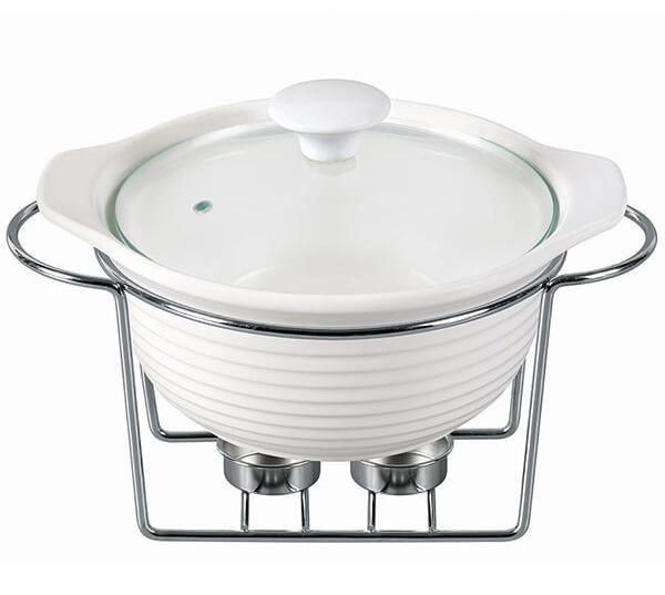 

Мармит Kamille Food Warmer керамическая кастрюля 2.4л 28см с подогревом Kamille KM-6401