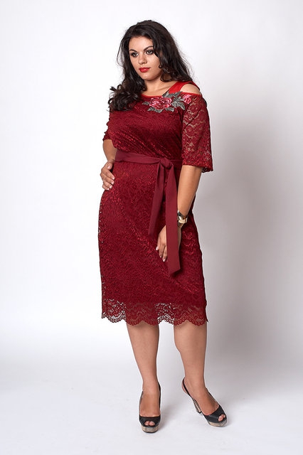 

Платье Angelina 180202-2 бордовое, Платье Angelina 180202-2 бордовое 54