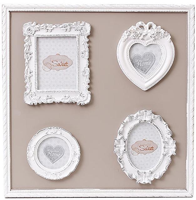 

Рамка-коллаж деревянная Sweet White на 4 фото, доска 36х36см Bona BD-493-570
