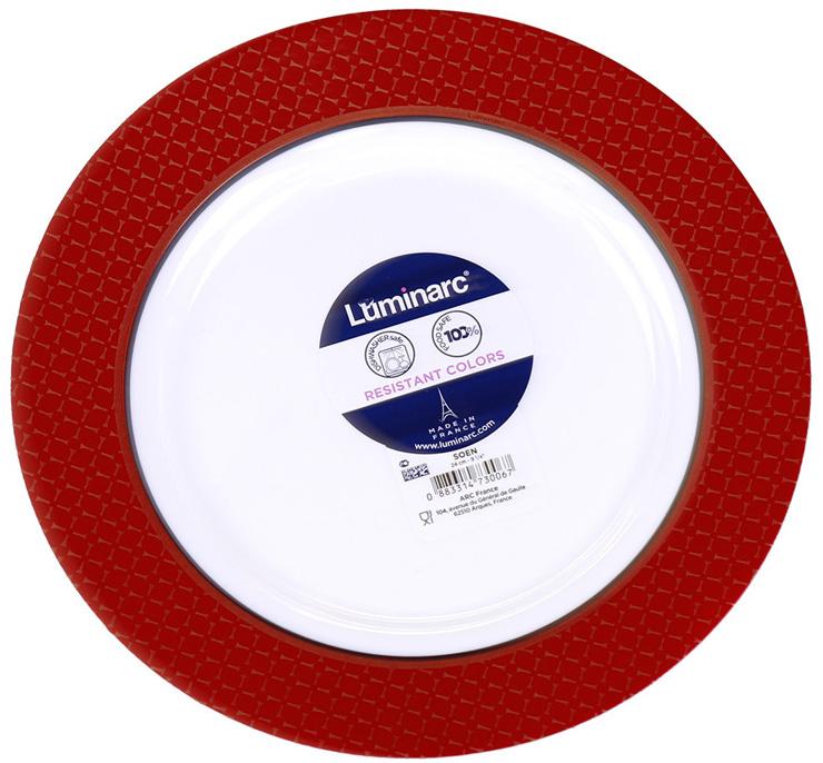 

Набор 6 обеденных тарелок Luminarc Soen Red 24см, стеклокерамика Luminarc LUM-P2273