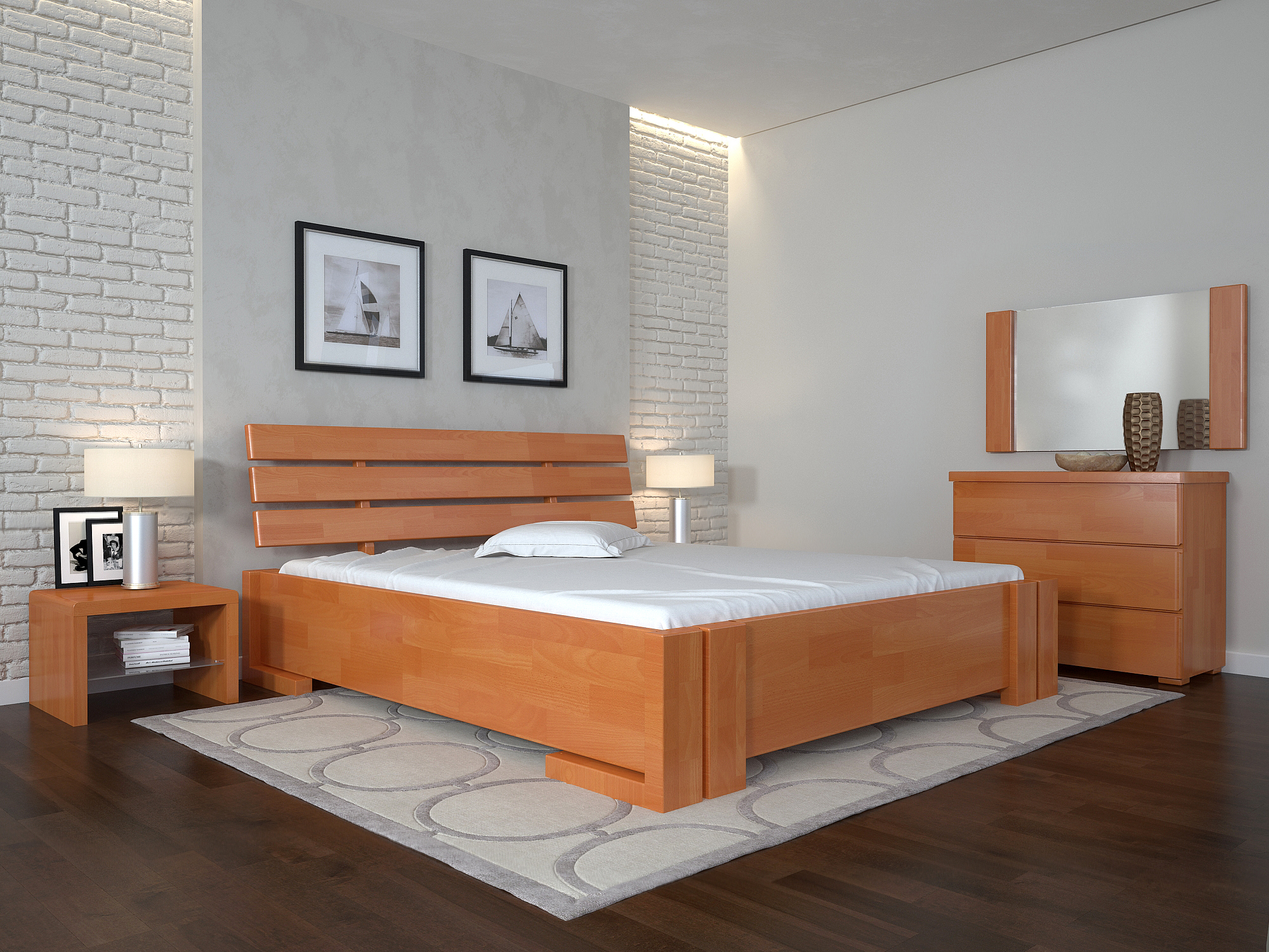 

Кровать Arbordrev Домино без ПМ (180*200) бук Ольха