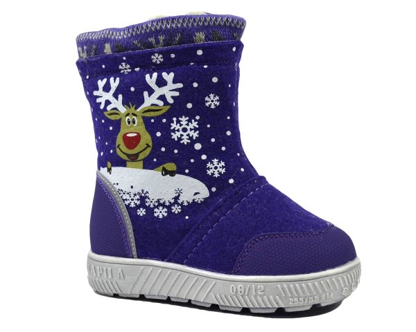 

Валянки UFO.Boy арт.R621-2, snow deer, фіолетовий, 26р
