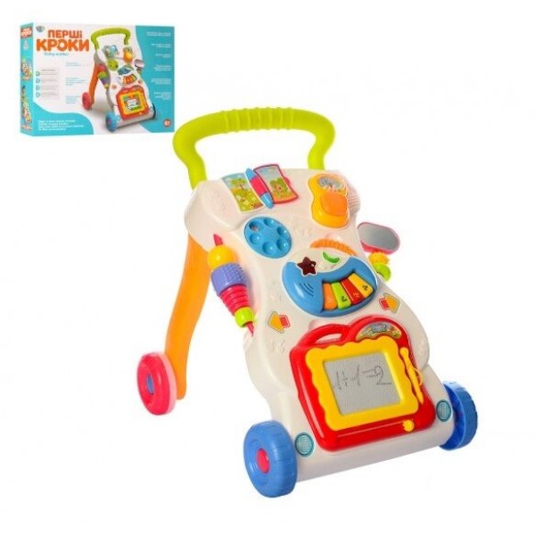 

Детские ходунки-каталка с игровым центром и доской для рисования (0801)