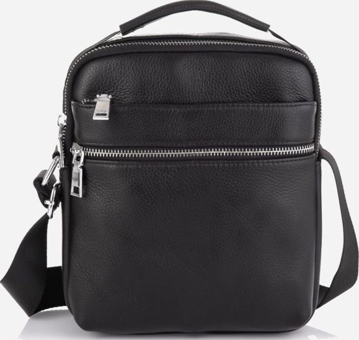 

Мужская сумка кожаная Tiding Bag NM23-6013A Черная