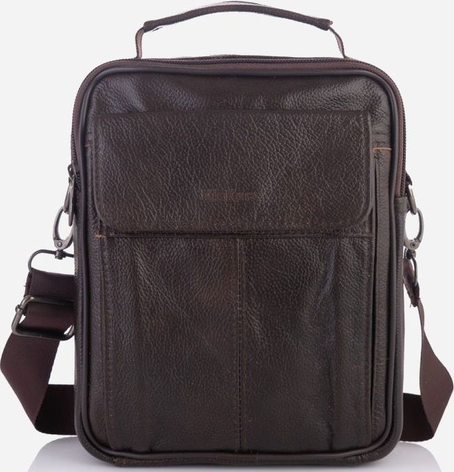 

Мужская сумка кожаная Tiding Bag NM24-1079C Коричневая