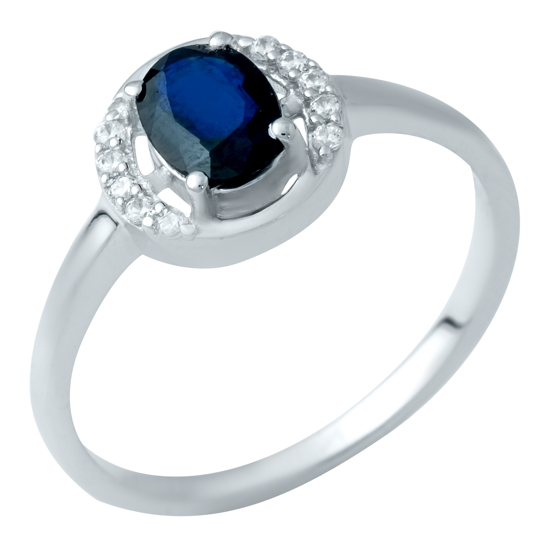 

Серебряное кольцо с натуральным сапфиром 0.97ct 17 размер