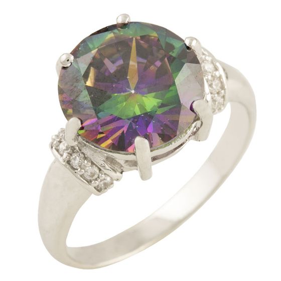 

Серебряное кольцо с натуральным мистик топазом 4.113ct 18 размер