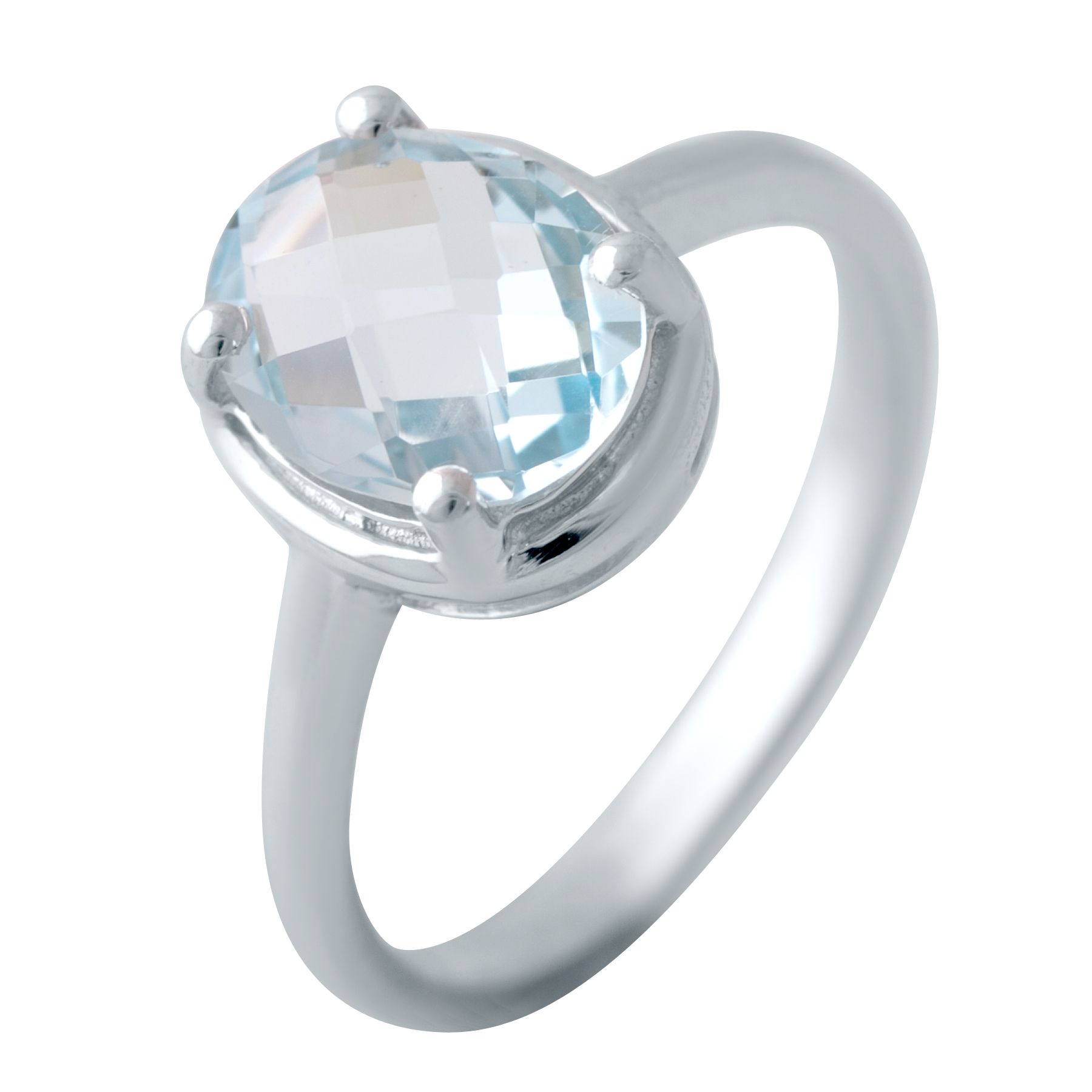 

Серебряное кольцо с натуральным топазом 2.76ct 17.5 размер