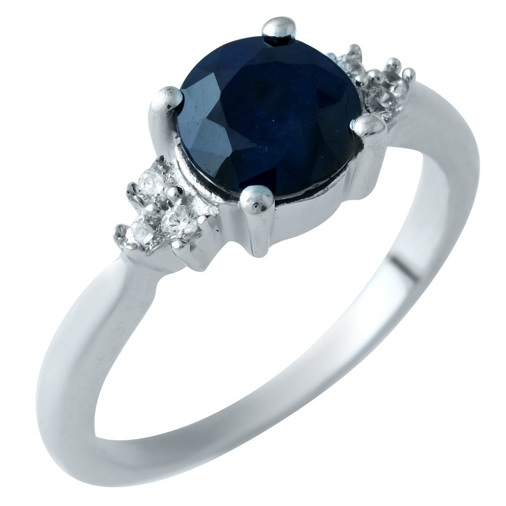 

Серебряное кольцо с натуральным сапфиром 1.5ct 17 размер