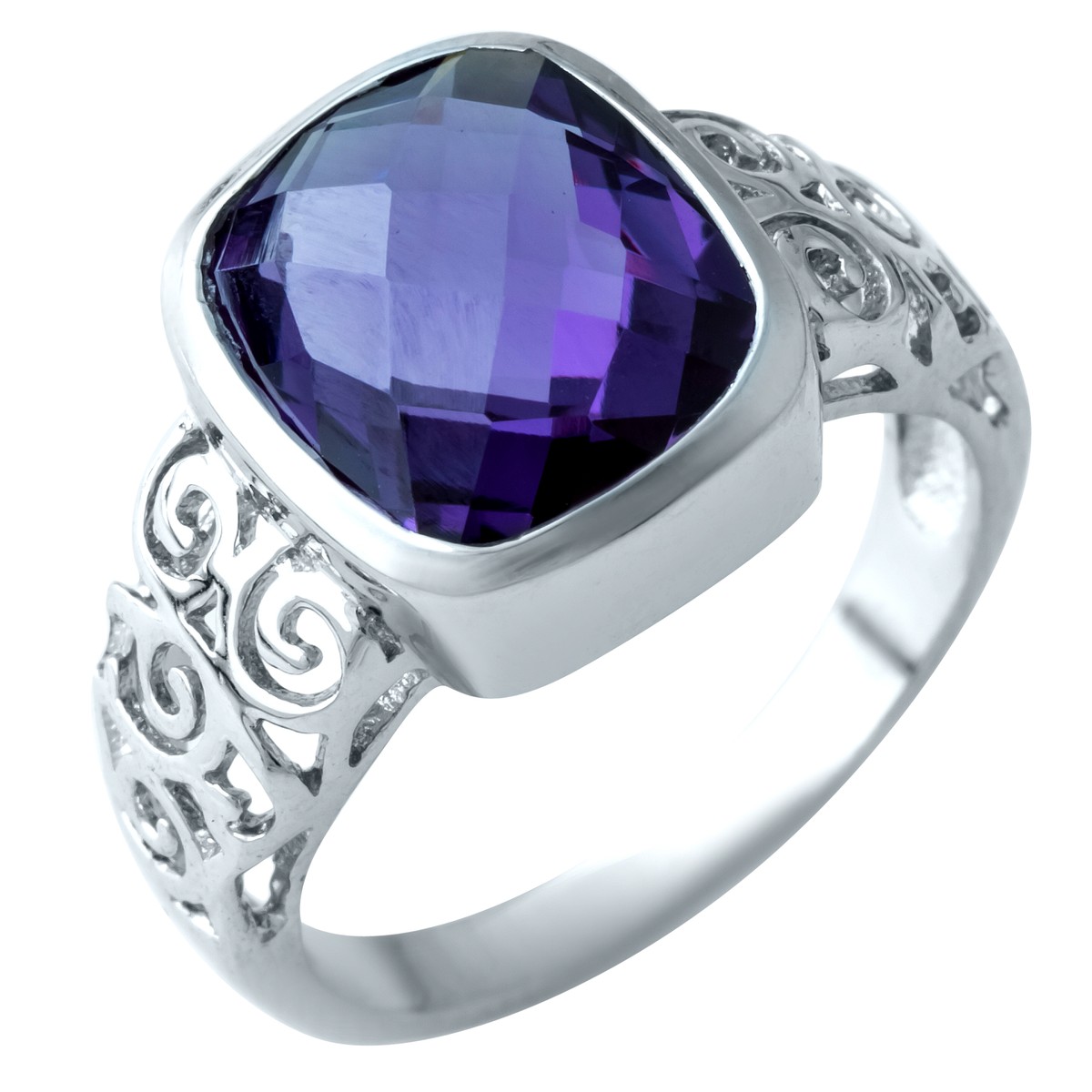 

Серебряное кольцо с олександритом 18 размер