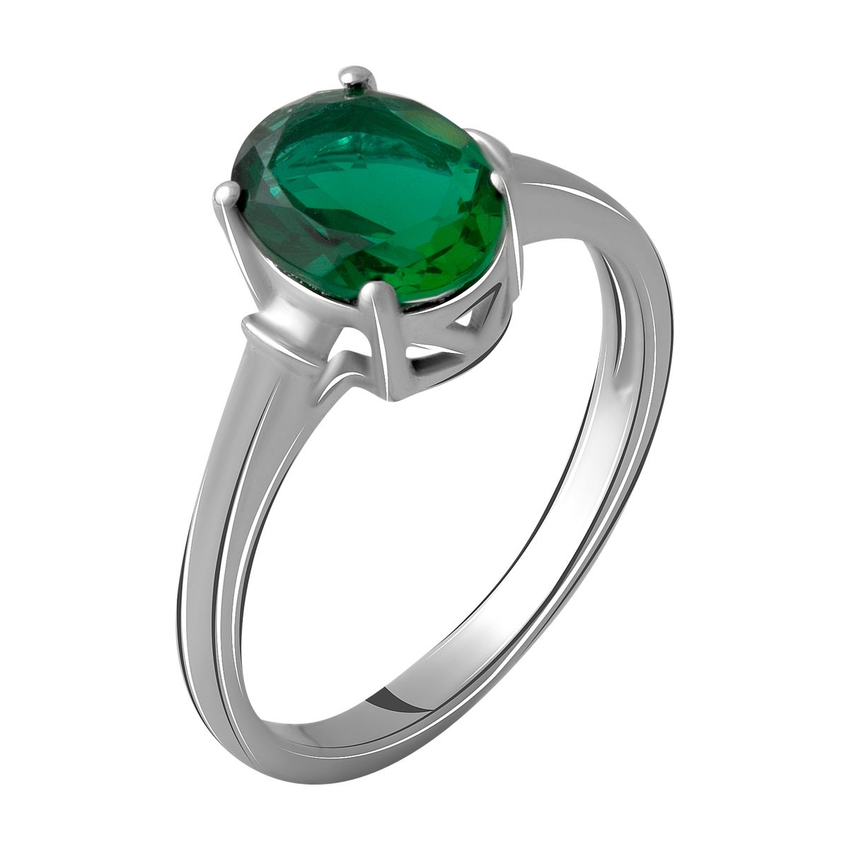 

Серебряное кольцо с изумрудом nano 1.6ct 18.5 размер