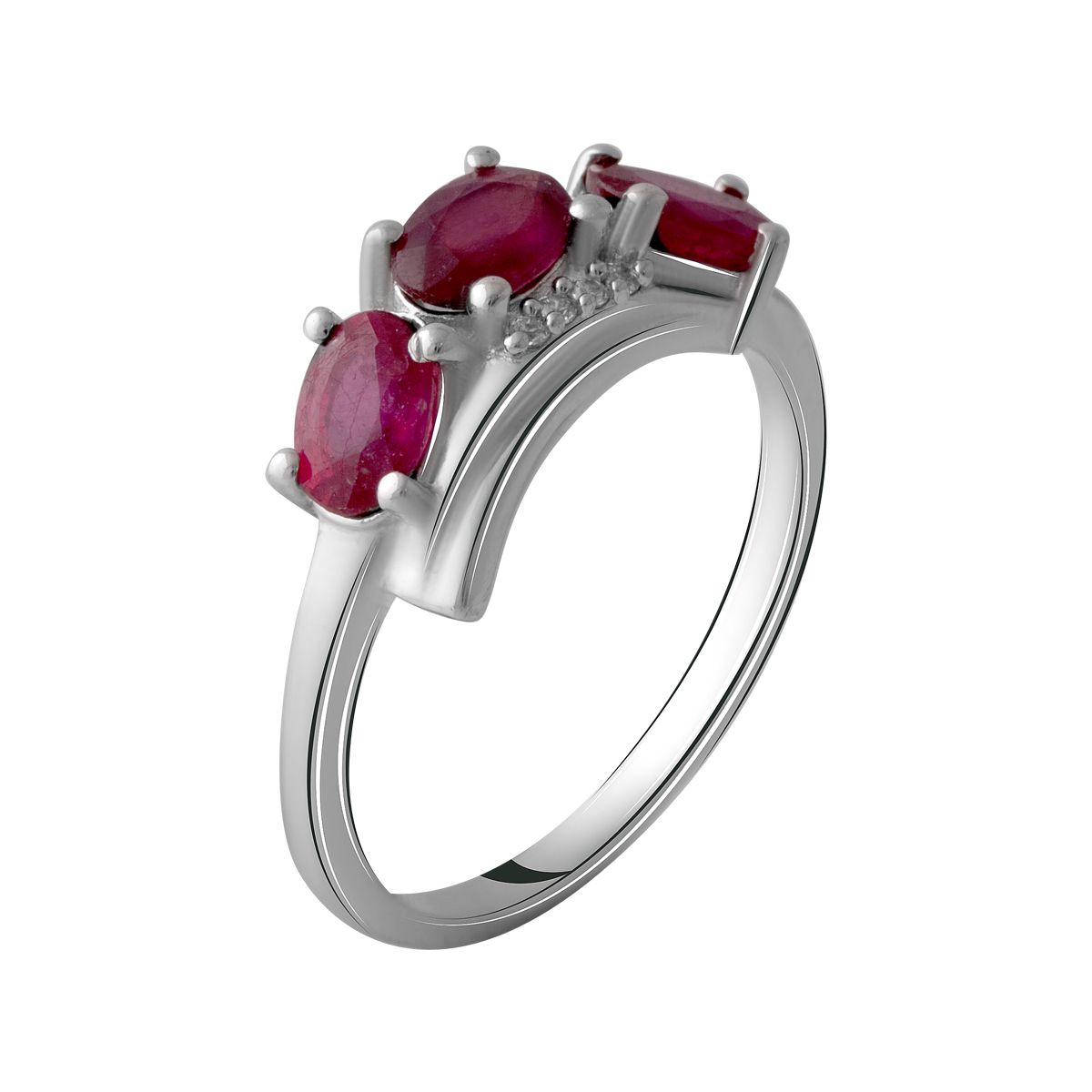 

Серебряное кольцо с натуральным рубином 2.144ct 18 размер