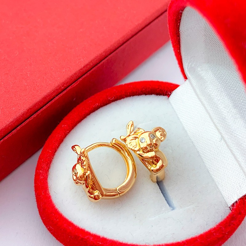 

Серьги Мишка Коала Детские (медицинское золото) (9573)