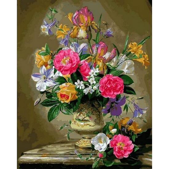 

Картина по номерам Q2168 Розы цвета фламинго, 40x50 см., Mariposa