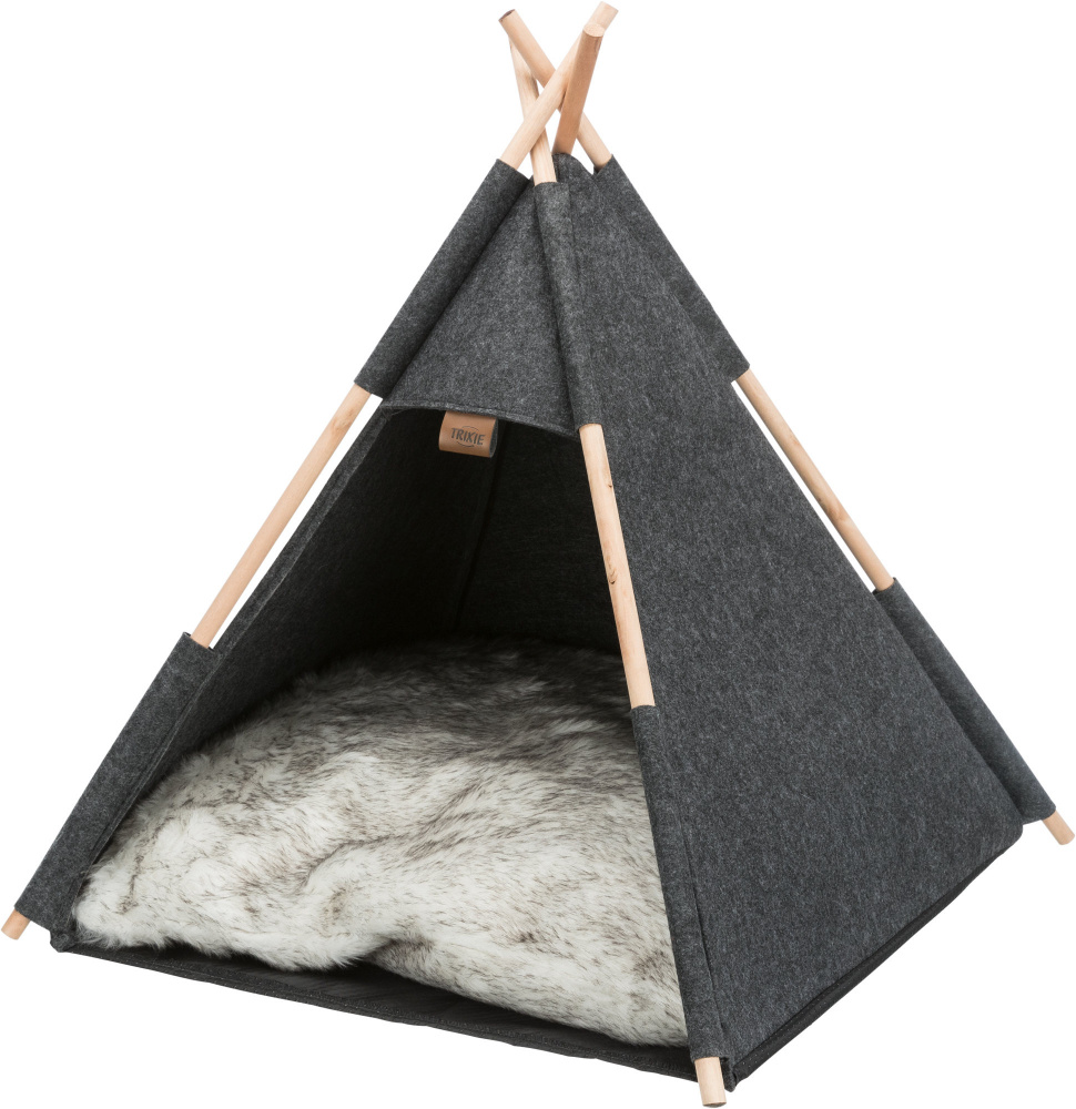 

Лежак мягкое место вигвам "Cave Tipi" Trixie 55см × 65см × 55см нескользящее дно антрацит (TX-36275)