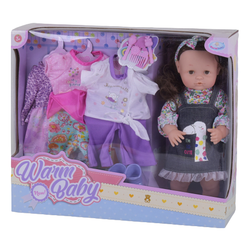 

Пупсик для девочки с аксессуарами Warm Baby 39 см RT 05081-2 (93798)