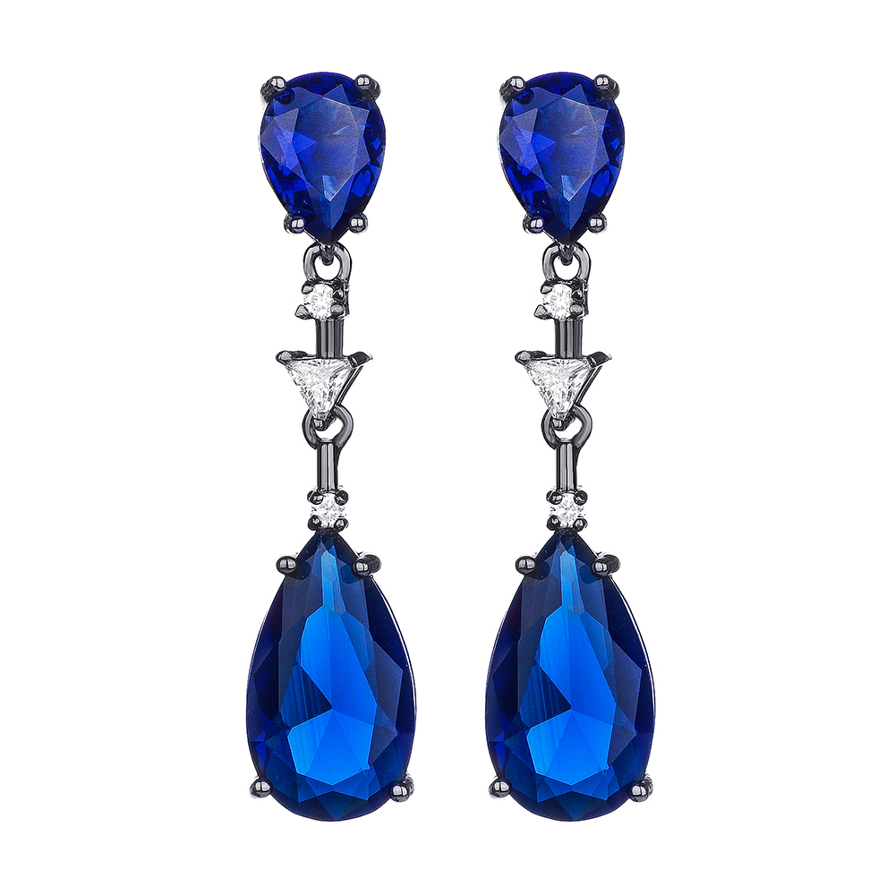 

Серьги Грация DiaDemaGrand Черный с разноцветными камнями (041978-19-13)