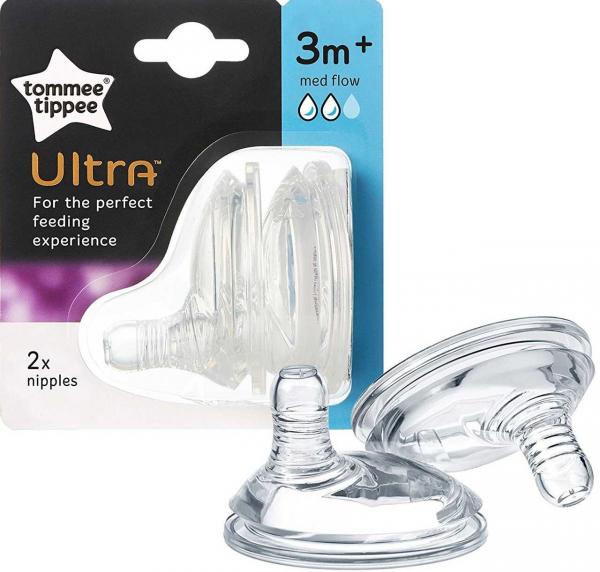 

Соска на бутылку Tommee Tippee Ultra Средний поток 2шт (42401068) (17390)