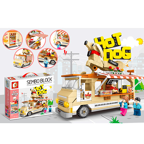

Детский Конструктор 601301 кафе на колесах, фигурки, 511 деталей, 37-34-7см