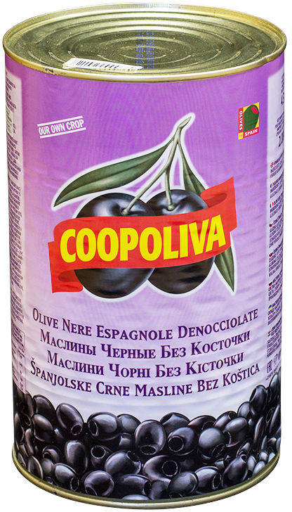 Акція на Маслины Coopoliva без косточек Черные 4.3 л (8410522002734) від Rozetka UA