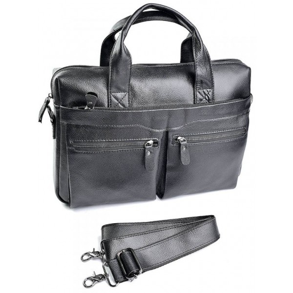 

Мужской кожаный портфель BagMan №7122 Черный