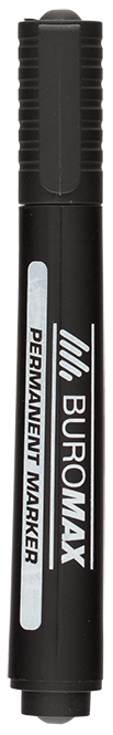 

Набор перманентных маркеров Buromax 2-4 мм 12 шт Черный (BM.8700-01)