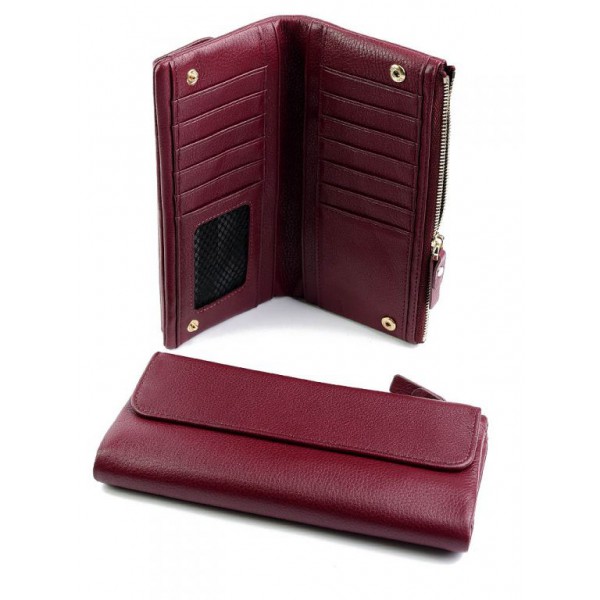 

Женский кошелек натуральная кожа WCash D-6002 Red