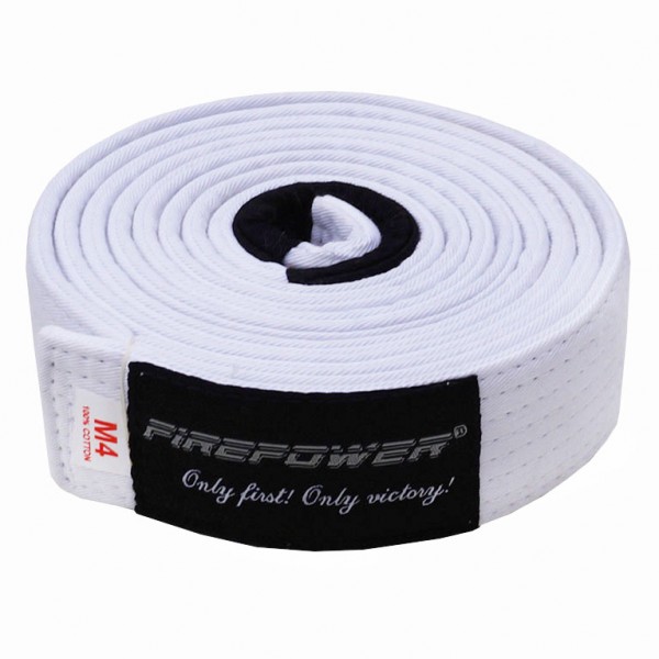 

Пояс детский для Бразильского Джиу-Джитсу Firepower Classic Light (M0) Белый