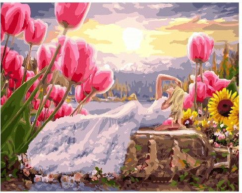 

Картина по номерам. Brushme "Дюймовочка в белом" GX24350