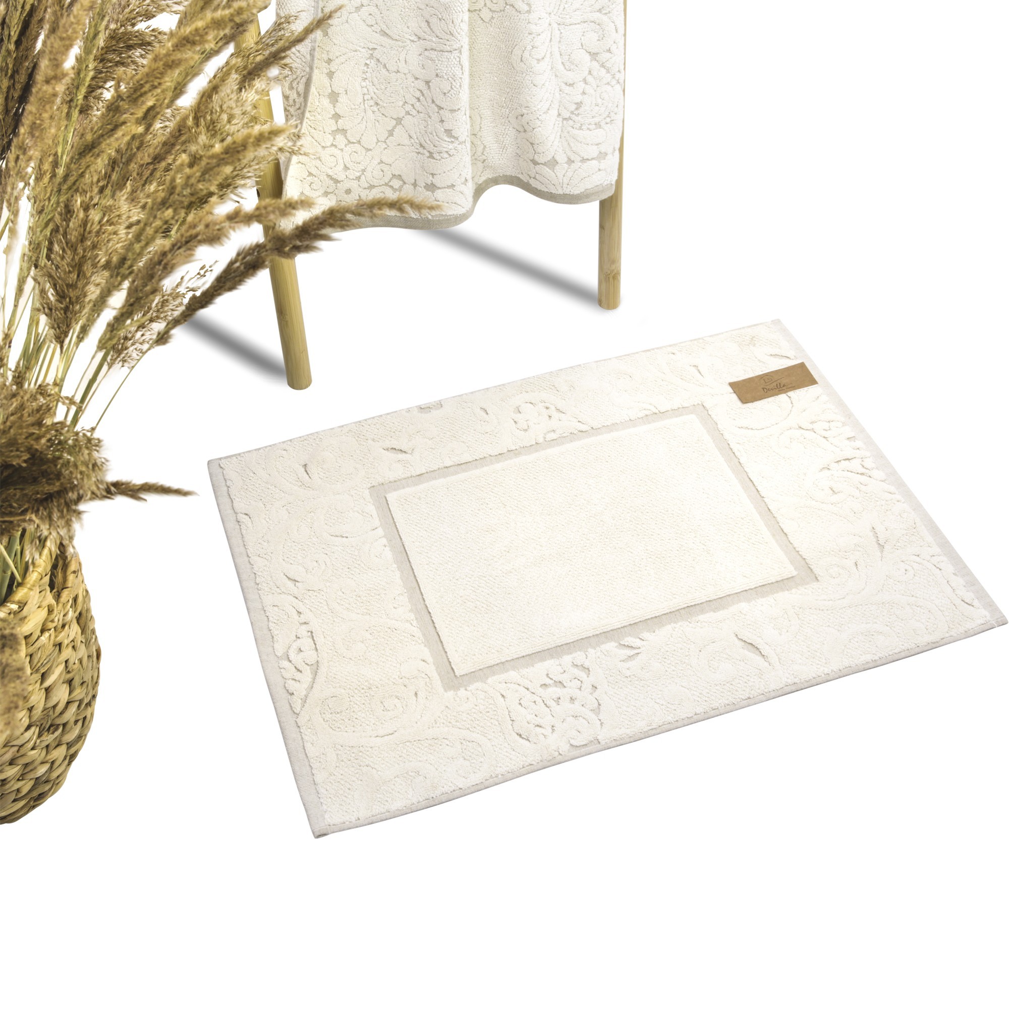 

Килимок для ванної Devilla Granada 50x70 жакардовий Бежевий/Молочний