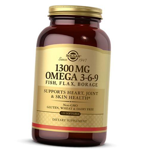 

Омега 3 6 9, EFA 1300 Omega 3-6-9, Solgar 120гелкапс (67313002)