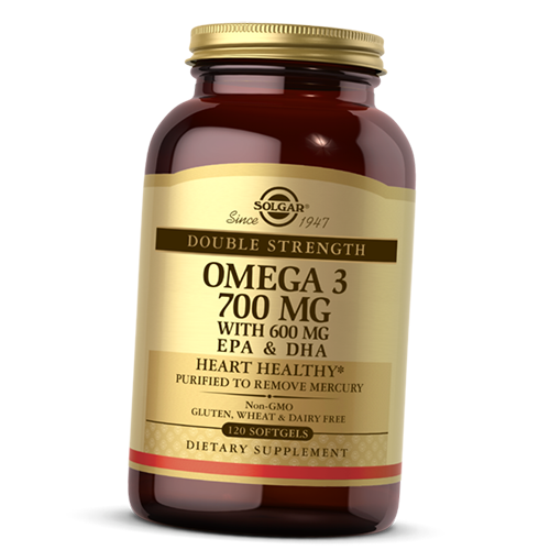 

Омега 3, двойной концентрации, Omega-3 700, Solgar 120гелкапс (67313005)