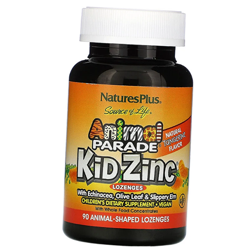

Цинк для детей, Animal Parade Kid Zinc, Nature's Plus 90леденцов Мандарин (36375034)