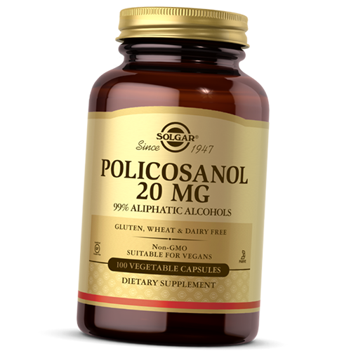 

Поликозанол, Policosanol 20, Solgar 100вегкапс (72313020)