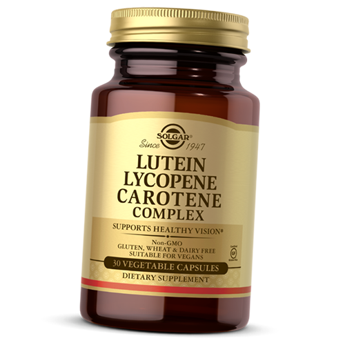 

Витамины Solgar Lutein Lycopene Carotene Complex 30вегкапс (72313009)