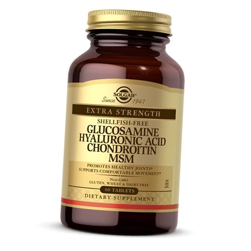 

Глюкозамин Хондроитин МСМ плюс Гиалуроновая кислота, Glucosamine Hyaluronic Acid Chondroitin MSM, Solgar 60таб (03313001)