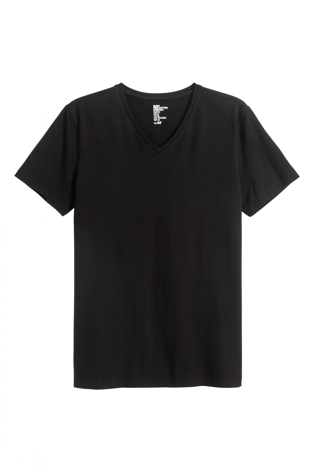 

Футболка Slim fit H&M  Черная, Футболка Slim fit H&M s Черная
