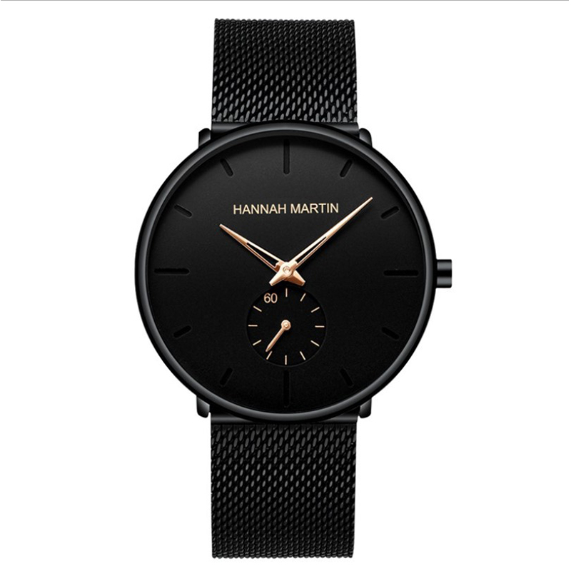 

Часы мужские Hannah Martin 2140 наручные из нержавеющей стали Black