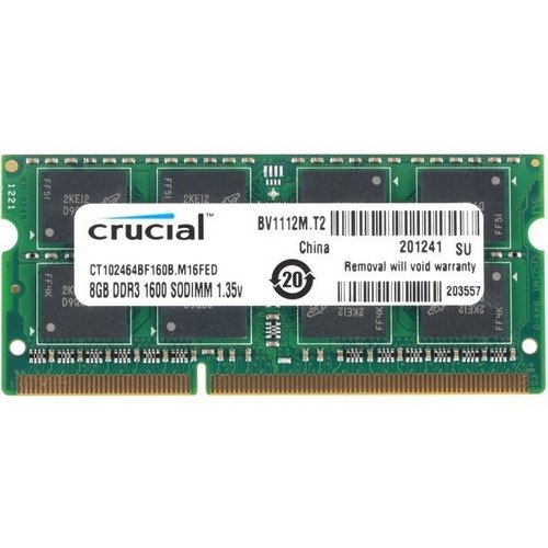 

Модуль памяти Crucial DDR3 1600 8GB 1.5/1.35V, Retail CT102464BF160B